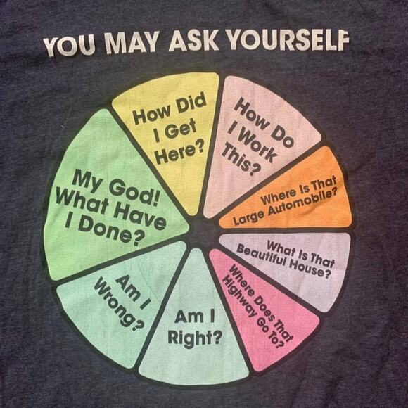 Spin Wheel Life Questions Tee Size L - Picture 2 of 4